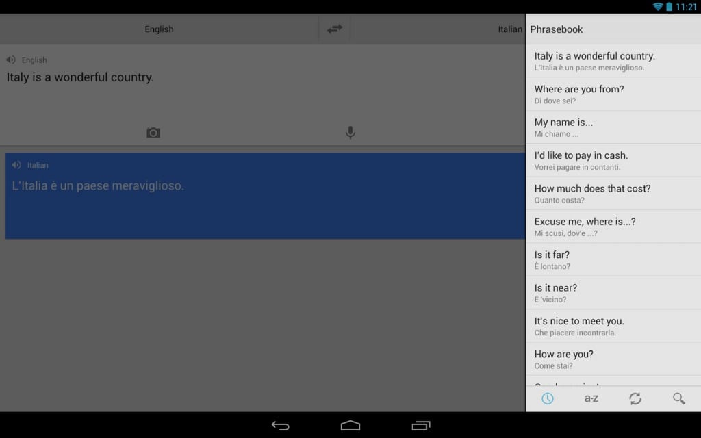 Google Translate Apps para viajes